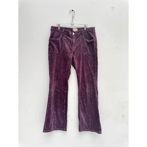 Pilcro Anthropologie Purple Corduroy Flare Pants Size 32 — Wide Wale Boho